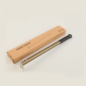 Пицца вилка из нержавеющей стали пиццы флиппер Turner 43cm/16,9 дюйма с длинной ручкой пиццы вращающаяся вилка для пиццы на гриле, легко повернуть кожуру для пиццы