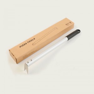 Поворот пиццы вилки пицца Тернер Алюминиевая ручка Выпекание Прочная прочная для хранения&Transfer Kitchen and Cool Tool, Silver